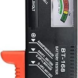 D-FantiX Black Olive Battery Tester Universal Battery Checker For AA AAA C D 9V 1.5V Button Cell Batteries (Model: BT-168), Battery Powered, Black-29