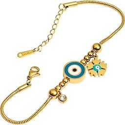 Gold and Silver Plated Round Charms Bracelet for Women | Chain Bracelet for Women-image-57