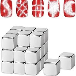 27Pcs Square Magnet for Cat Eye Gel Polish Cube Magnets Block Cateye Magnet for Nails Cat Eye Magnet Tools Magnetic Nail Tool for Nail Art Salon or Home-image-0