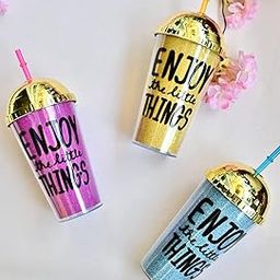 Perpetual Bliss Fancy 3D Sipper Glasses with Straw for Kids/Juice/Milkshake/Milk/Coffee/Soft Drink/Kids Birthday/Return Gifts-image-69