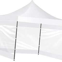 UJEAVETTE Canopy Sidewall Clear Window Sidewall for Craft Shows Vehicle Camping Street White-image-41