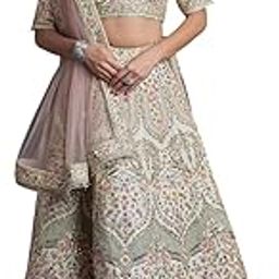Women's Silk Lehenga Embellished with Thread and Zardozi work-image-2
