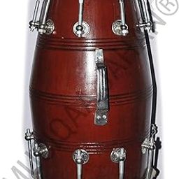 Music World Musiqaa Jahan 001 Nut Bolt Sheesham Wood Handmade Dholak-image-13