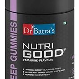 Dr Batra's Nutrigood Melatonin Gummies for Deep Sleep Support with L-Theanine & Chamomile to Wake Up Fresh - Pack of 60 Gummies-0