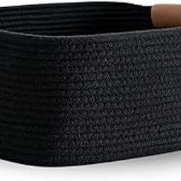 Juteify Jute Cotton Storage Gift Basket, Rectangle case for Closet, Packing, Wedding Organizer Box Jute Basket Handwoven Eco-Friendly Basket Bins Organizer (12 X 8 X 5 INCH) (Black)-picture-24