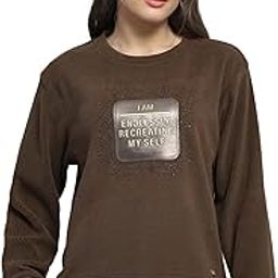 Womens Print Brown Round Neck Full Sleeve Sweatshirt_224067636-image-3