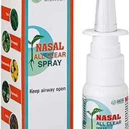 IAFA Nasal All Clear Ayurvedic Nasal Spray for Allergy 20ml | Relief from Nasal Congestion, Runny Nose, Sinus, Cough and Cold, Blocked Nose, Nasal Allergy | Daily Nasal wash | Cleanses the Upper Respiratory Tract | For Clear Breathing-32