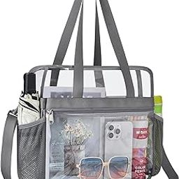 Oraben Clear Tote Bag, Clear Bag Stadium Approved, Transparent See Through Clear Tote Bag for Work, Sports Games,Gym-image-74