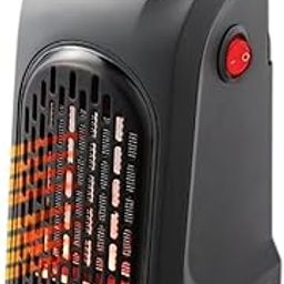 ONISHOMES Wall-Outlet 400 Watts Portable Electric Handy Room Heater Plug-In Heater, Mini Heater, Room, Office, Bedroom Heater/Warmer with LED Display, Set Temperature, and Stylish Design (Black)-4