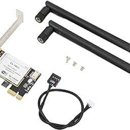 UniMarket® Wireless Internet Card, Black PCIE Wireless Internet Card 2.4Ghz 5Ghz Strong Compatibility PCB Metal for Computers-22