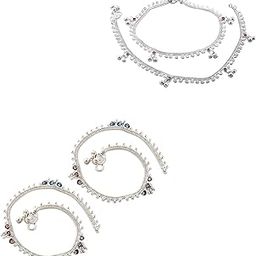 Lila Traditional Trendy Jewellery All Occassions Anklets Payal Pair for Women/Girls Alloy Anklet (Pack of 4)(Bzr_ComboPayal-120Parent-(1PairEach))-image-76