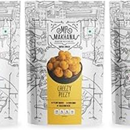 Mr. Makhana Roasted Makhana and Foxnuts | Healthy Snacks | Gluten Free | MSG Free | Antioxidant | Rich Calcium | Zero Trans Fat | Zero cholesterol (Cheezy Peezy 55gx3)-image-94