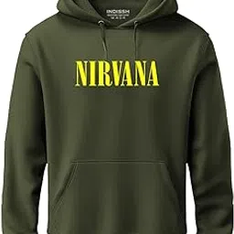 indissh Hoodies | Unisex Hoodie Sweatshirt Music Front Back Printed for Both Girls and Boys MUF-NIRVA-picture-2