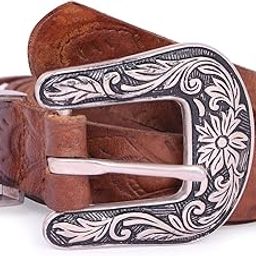 � Genuine Leather, Girls & Women HAND CRAFTED Multipurpose Waist Belt (WIDTH -23MM) (WAIST SIZE 26"-38")-image-89