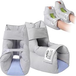 DRKLC Heel Protector Cushion Pillow to Relieve Pressure from Sores and Ulcers, Adjustable Foot Pillow for Bedridden Patients Supplies, Ankle Pillow Heel Protectors for Heel Pain-image-9