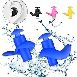 Soft Silicone Ear Plugs, Waterproof Reusable Silicone Ear Plugs for Kids and Adults for, Snorkeling, Showering, Surfing and Bathing(4 Pack)-36