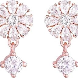 925 Silver Rose Gold Floral Earrings| Drops to Gift Women & Girls | With Certificate of Authenticity and 925 Stamp | 6 Month Warranty*-41