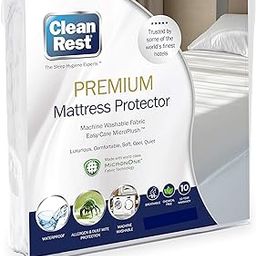 CleanRest Clean Rest Mattress Protector | CDC Approved Virus Blocker | Waterproof |Anti-Allergy | Fitted Sheet Style | 160x200x23-45cm | Queen Bed-image-73