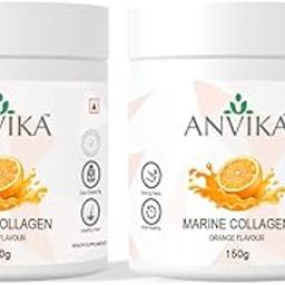 Anvika Marine Collagen Hydrolyzed Japanese Peptides, Anti-Aging Formula, Orange Flavor, No Fishy Aftertaste, 4.25g Collagen Per Scoop, Sugar-Free, Supports Radiant Skin and Nail Strength (Pack Of 2)-17