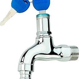 Key Lock Tap with Washing Machine Nozzle Water Pillar Cock Tap Lockable Faucet, Faucet Locks Outdoor, Water Tap Lock, Garden Tap, Home Outdoor Tap-28