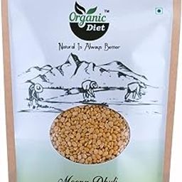 Organic Diet Fresh & Pure Organic Moong Dal (Mung Bean Dal | Mung Ki Dal Dhuli) Split and Unpolished Pulses High Protein Nutritious, 500 gm (Pack of 1)-image-80