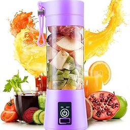 HBD SALES Rechargeable Portable Electric Mini USB Juicer Bottle Blender Shaker for Making Juice Travel Juicer Mixer for All Fruits Hand Juicer Machine 380 ml (Multicolor, 1 Pc)-18