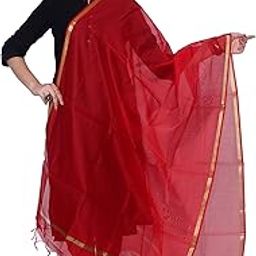Women's Zari Border Synthetic Dupatta-image-0