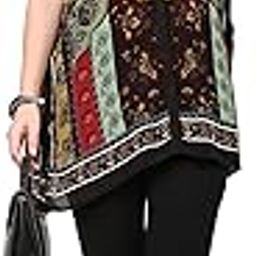 Cloth Haus Women's | Multicolored Printed | 100% Viscose Material | Loose Fit | Collared Neck | Kaftan-11