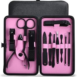 Portible Stainless Steel Nail Scissors | Nail Cleaning Knife | Acne Needle | Beauty & Personal Care Tool | 12 PCs Manicure Pedicure Set | Toe Nail Cutter (Pack Of 1).-image-26