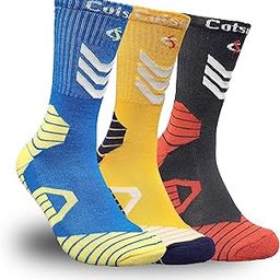 CotsoN Unisex Sports Crew Socks Pack of 3 – Cushioned, Breathable, Stylish Athletic Socks for Running, Gym, Cycling (Multicolor)-image-25