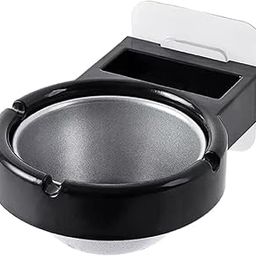 OLWICK® 1 Pcs Wall Mounted Ashtray Nail Free Removable Stainless Steel Ashtray Smoking Accessories for Weed for Bathroom Toilet Hallway Kitchen Hotel Office (Black)-image-7