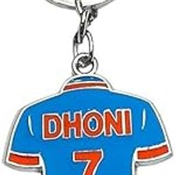 Affordable Keychains - 1Pc Thala Dhoni Blue Cricket jersey Metal Keychain | MS Dhoni Keychain | MSD Keychain Dhoni 07 Keychain | Metal Keychain Dhoni-image-42
