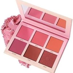 HUDACRUSH Beauty Touch Blush Palette With Highly Blendable Shades | Pigmented Blusher For A Natural Flush | Silky Pigments For Long Lasting Shimmer Look | Suitable For All Skin Tone | 6 Multi Shades-37