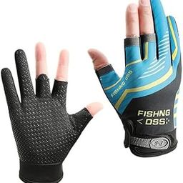 Khatija Manufacture Service Fishing Fingerless Gloves, Anti-Slip Grip, Multicolor, Water Sports Gear-image-1