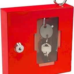 VISHESH Enterprise Emergency Key Storage Box – Wall Mounted, Break Glass Panel, Red Metal Body | Safety Key Holder for Fire Exits & Control Panels-2