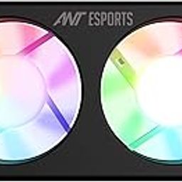 Ant Esports MMR50 RAM Cooler/Radiator Aluminum Heatsink with Dual 50mm 4-Pin PWM & 5V 3-Pin Addressable RGB Cooling Fans for 4 RAM sticks (Black)-1