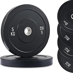SX Fitness Spare Rubber Weight Plates (5KG X 4) Combo - Durable and Pure Rubber Weight Plates for Home Gym Exercise & Fitness - Total 20 KG Set for Strength Training and Workouts-31