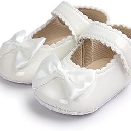 Sabe Infant Baby Girls Soft Sole Prewalker Crib Mary Jane Shoes Princess Light Shoes (11cm(0-6 month), white)-image-60