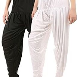 Women's Relaxed Fit Viscose Dhoti Patiyala Salwar Harem Bottom Pants-picture-23