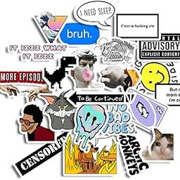 PulGos 24pcs Stickers - Waterproof & Removable Decals for Scrapbooks, Water Bottles Journals, Guitars & Versatile Elevate Your Creativity with Fun Decals-image-52