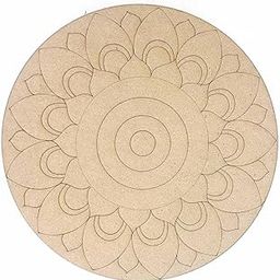 ADIKALA™ Engraved Mandala MDF Boards for Art and Craft | for Decorations, Festival Gift, Wall Decorations 3.5 Thickness 12 INCH (30.48CM) Unfinished Mandala Art Tools Kit for Lippan Art (MD 4)-image-41