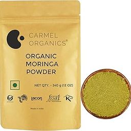 CARMEL ORGANICS Moringa Leaves Powder (340 Grams) | Jaivik Bharat Certified | Moringa Oleifera | Murungai Podi/Munagaku Podi/Muringa Podi | Non GMO | No Added Preservatives-image-12