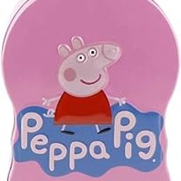MPS MY PARTY SUPPLIERS® 1pc Pink Peppa Pig Metal Multi Utility Jumbo Box with Lock and Large Storage Capacity Piggy Bank Coin Box Money Saving Box for Kids (Peppa Pig)-71