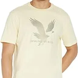 american eagle Men Yellow Logo Graphic T-Shirt-picture-47
