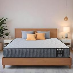 Rhythm Elite King Size Orthopedic Mattress|Medium Firmness|White|4 Layer HR Foam & Memory Foam|10 Year Warranty|72x70x10-36