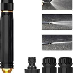 2025 Water Spray Gun for Car and Bike Washing, Jet Spray Nozzles, High-Pressure Adjustable Washer Nozzle with 3Pcs Connector, 1/2" Hose Pipe, Wash for Garden, Brass & Window-image-48