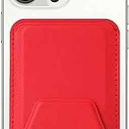 Mizi Magnetic Card Wallet Holder for Apple Magsafe, Phone Stand & Card Holder for Apple iPhone 15/14/13/12 Series - Red-image-31