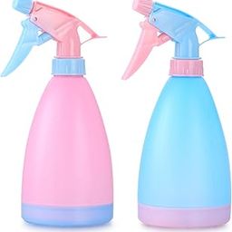 Yibaijia 2PCS Large Spray Bottle, Plastic Plant Water Spray Bottle, 500ml Empty Spray Bottle for Cleaning Watering Gardening Plants (Pink, Blue)-image-7