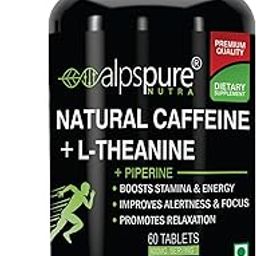 Nutra Natural Caffeine Plus L-Theanine With Piperine | 60 Tablets | Natural Caffeine (sourced From Green Coffee Beans) | Boosts Stamina & Energy-28