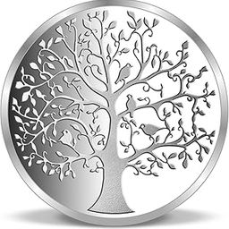 Precious Moments Silver Coin Banyan Tree | Lotus Plain | Colour Lotus with Gift Box BIS Hallmarked 999 Pure by ACPL-image-2